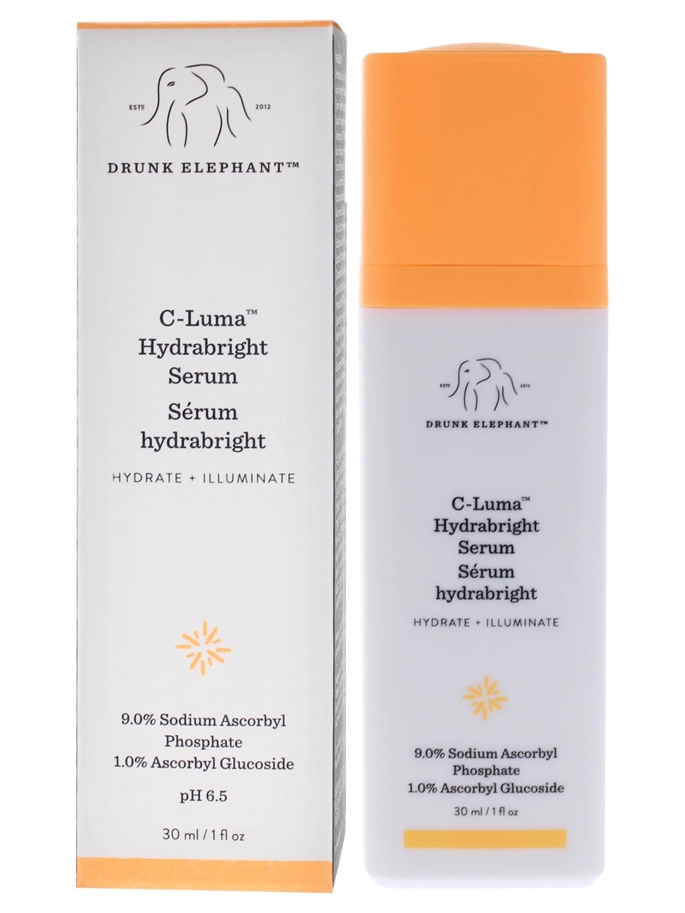 Drink Elephant Brightening Vitamin C-Luma Serum Orange Women Skincare 30ml - Picture 1 of 2